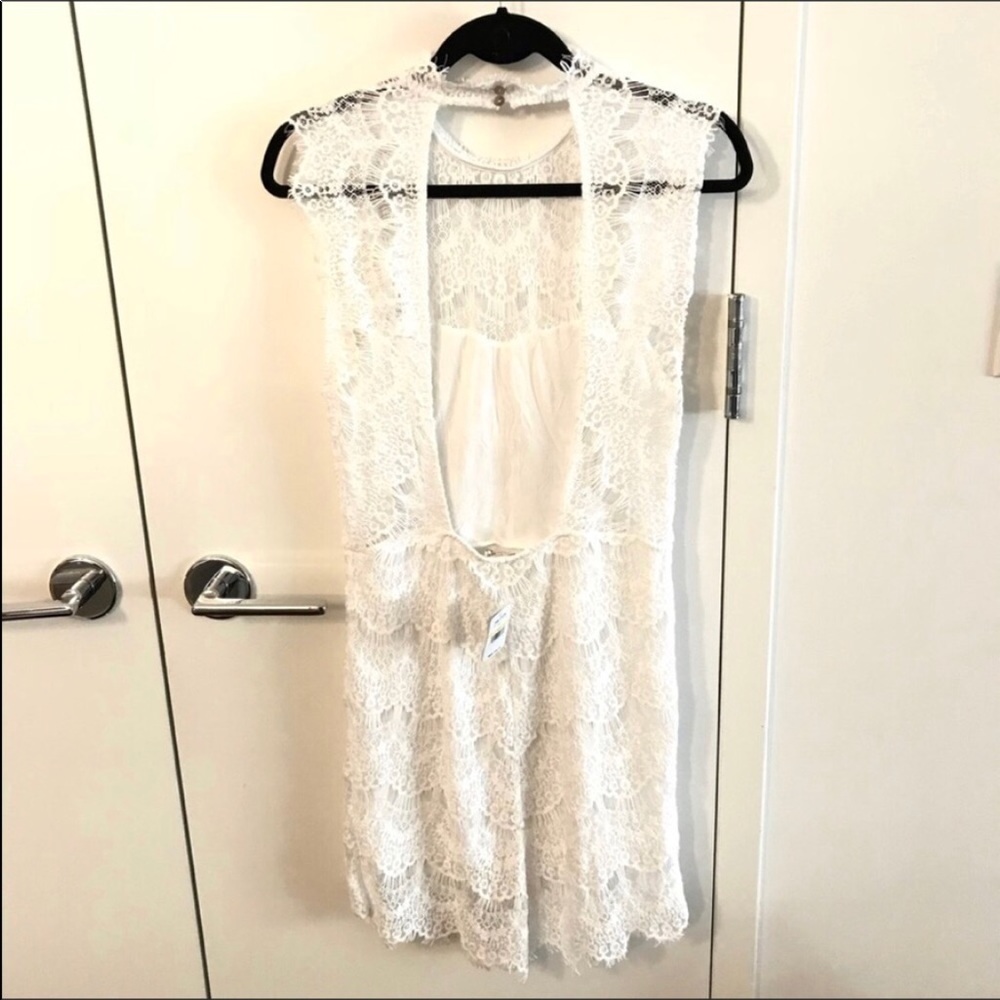 NWT Free People Daydream Lace Minidress in White - Picture 7 of 7